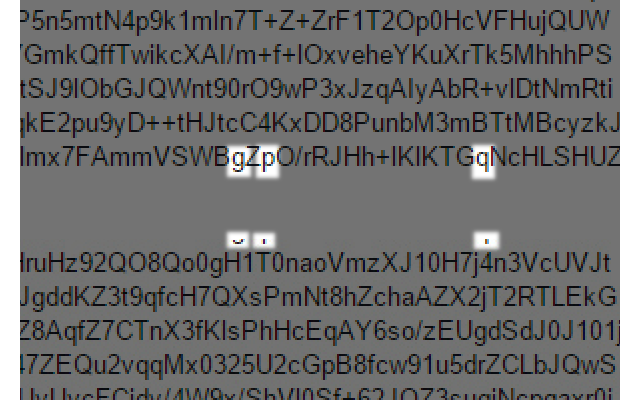 closeup of the base64 screenshots showing edge bits that align with each other