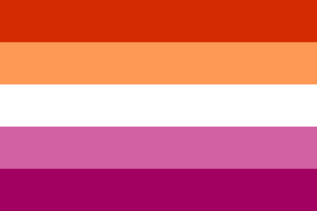 sunset lesbian flag